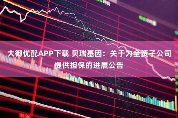 大御优配APP下载 贝瑞基因：关于为全资子公司提供担保的进展公告